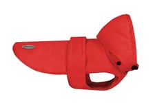 Record - Manteau imperméable pour Chien Brumy avec Capuche Amovible. Imperméable Chaud et résistant, Parfait pour protéger Votre Chien de la Pluie et du Froid |Rouge, 3XL - Longueur Dos 60 cm