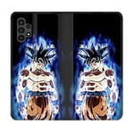 Cokitec Housse Cuir Portefeuille pour Samsung Galaxy A13 4G Manga Dragon Ball Sangoku Noir