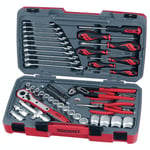 Teng Tools Hylsnyckelsats med 1/2 tum fyrkantsfäste T1268 VERKTYGSSATS 68 DELAR T1268-P