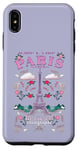 Coque pour iPhone XS Max Paris Tour Eiffel Floral French Retro Cute Y2K Graphic