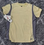 Nike Dri Fit T-Shirt Womens  M ( 8- 10)  Yellow Vintage NEW Ladies Gym Tee Top