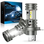 Sycreek Ampoule H4 LED,16000LM 6500K Les Feux de Route/de Croisement Phares pour Voiture et Moto,Tout-en-Un LED IP68 Étanche, Ampoules Auto de Rechange pour Lampes Halogènes et Kit Xenon,2 Ampoules