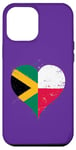 iPhone 12 Pro Max Vintage Flag in Heart for Jamaica Poland A Jamaican Polish Case