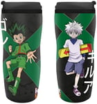 OFFICIAL HUNTER X HUNTER GON & KIRUA TRAVEL COFFEE MUG CUP NEW TAGS ABY