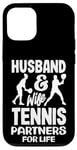 Coque pour iPhone 12/12 Pro Duo de partenaires de tennis pour la vie entre mari et femme