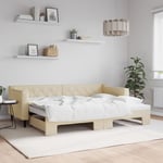 Maison Exclusive - Furniture Limited - Lit de jour avec lit gigogne crème 80x200 cm