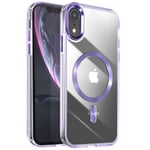 Avizar Coque  pour iPhone XR Dos Cristal Color Violet