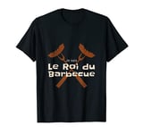 Mens Je suis The King of the Barbecue Papa BBQ Humour Grill Gift T-Shirt