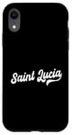 iPhone XR Saint Lucia Typeset Love St. Lucia St. Lucian Pride Case