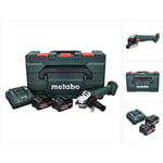 Metabo W 18 L 9-125 Quick Meuleuse d'angle sans fil 18 V 125 mm + 2x batterie 4,0 Ah + chargeur + metaBOX