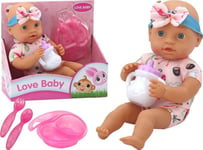 Leantoys Baby Doll Kläder Med Flamingos Pannband Utfodringstillbehör