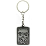 Watch Dogs Skull Brushed Metal Keychain With Embedded Detail 6cm