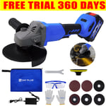Cordless Electric Angle Grinder 125mm Disc Heavy Duty Cutting Grinding Sander