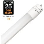 25 Tubes Neon led 25W 150cm T8 Blanc Neutre 4500k Gamme Pro - Blanc neutre 4500K