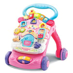 VTech - Super Trotteur Parlant Rose, Trotteur Bébé Pliable, Tableau d'Éveil Détachable, Jouet d'Activité et de Développement, Apprentissage de la Marche, Cadeau Bébé Dès 9 Mois - Contenu en Français