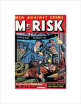 Wee Blue Coo Comic Super Hero Cover Mr Risk 002 Vintage Retro Wall Wall Art Print