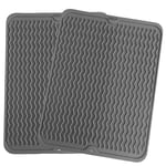 SOQKEEN 2 Pcs Tapis Egouttoir Vaisselle Silicone 40 × 30 cm Egoutoire Vaisselle Cuisine Tapis Vaisselle Tapis Evier Cuisine Pliable Résistant à la Chaleur Gouttoir à Vaisselle