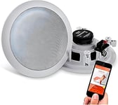 Système D¿Enceinte Plafond Bluetooth 16,5 Cmsystème D'Enceinte Plafond/Murale 2 Voies Avec Connexions Rapides-Grilles Rondes/Hexagonales Interchangeables-Enceinte Bluetooth