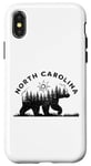 Coque pour iPhone X/XS Aventure dans la forêt d'ours de Caroline du Nord