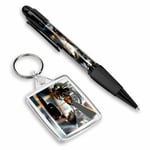 Pen & Keyring (Rectangle) - Espresso Coffee Shop Cafe Machine  #21504