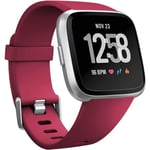 Smartwatch-armbandet är kompatibelt med Fitbit Versa Smartwatch, Versa 2 och Versa Lite se-klockor för kvinnor och män (röd-S)