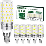 Ampoules Led E14 Blanc Froid, 12W (Équivalent Halogène 100W ) Ampoule Culot Edison à vis E14 6000K 1000LM Non-Dimmable Sans Scintillement AC 220-240V pour Cristal Lustre, Lampe de table (Lot de 6)