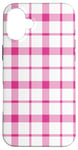 iPhone 16 Plus Pink Checkered Plaid Flannel Gingham Pattern Checker Rustic Case