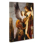 Oedipus And The Sphynx By Gustave Moreau Canvas Print for Living Room Bedroom Home Office Décor, Wall Art Picture Ready to Hang, 30 x 20 Inch (76 x 50 cm)