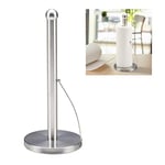 Relaxdays Porte-sopalin, vertical, inox brossé, support essuie-tout pour la cuisine, distributeur, HxD 35x15 cm, argenté