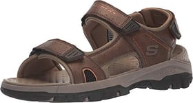 Skechers Men's Tresmen Hirano Open Toe Sandals, Brown Brown Synthetic Brn, 6.5 UK