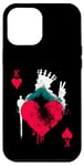 iPhone 12 Pro Max Peace Love Poker - Vintage King Of Hearts Card Game Lover Case