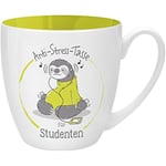 GRUSS & CO 45500 Tasse Anti-Stress pour étudiant, 45 cl, Faite à Base de Porcelaine New Bone China, idéale comme Cadeau, Jaune, 9,5 cm