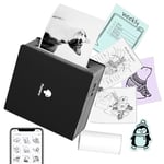 Phomemo Imprimante Bluetooth Portable M02,Mini Imprimante Photo de Poche,Imprimante Etiquette Thermique Autocollant Aans Encre,Compatible Avec iOS/Android,Notes,Photos,Journal,DIY,Sticker Printer Noir