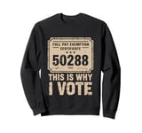 Poll Tax Exemption Certificate This Is Why I Vote Funny tees Sweatshirt