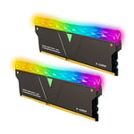 V-Color Prism Pro RGB U-DIMM (Black H/S) 16GB (2x8GB) 3600Mhz 1Gx8 1.35V Gaming Performance Memory - TL8G36818D-E6PRKWK