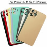 VITRE ARRIERE AVEC LOGO ET ADHESIF POUR IPHONE 11 PRO MAX OR GOLD DORE