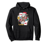 King Of Hearts With Beer - Vintage Card Game Beer Lover Pullover Hoodie