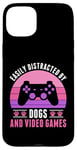 iPhone 15 Plus Easily Distracted by Video Games and Dogs Gamer Women Girls Case