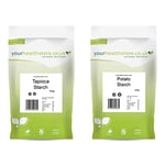 yourhealthstore Unmodified Tapioca Starch 500g, Gluten Free, Non GMO. & Unmodified Potato Starch 500g, Gluten Free, Non GMO.