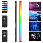 NEEWER Tube Lumineux RGB, éclairage Vidéo LED 30W, Stick Lumineux Couleur RGBWW avec 18 Scènes 7 Effets Pixels 2500-10000K CRI97/TLCI98 6000mAh, Contr?Le APP/2,4G/DMX pour Photo & Vidéo, TL90C