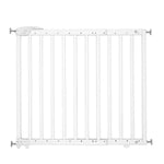 Badabulle Deco Pop White, Wooden Extending Baby Gate | 63 to 106 cm Wide |Screw Mounted door and stair gates for baby