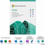 Microsoft Office 365 Family Pack 6 User 1 Year PC Mac iOS Android Posted Version