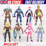 8pc/Set Fortnite Battle Royale Season 8 PVC Action Figure Display Playset Toy