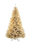 SHATCHI Sapin de Noël Artificiel Rose Champagne doré Brillant avec des Branches articulées - Décoration de Noël Luxueuse - PVC - 2,1 m