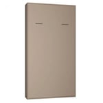 Armoire lit escamotable SMART-V2 taupe mat couchage 90*200 cm.