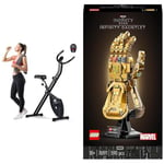 EVOLAND Exercise Bike, Fitness Bike with LCD Display and 8-Level Adjustable Magnetic Resistance & LEGO 76191 Marvel Infinity Gauntlet Set, Collectible Thanos Glove with Infinity Stones