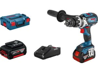 Bosch Gsb 18V-110 C Professional - Hammerbor/Driver - Trådløs - 2 Hastigheter - Nøkkelfri Borhylse 13 Mm - 85 N·M - 2 Batterier - 18 V