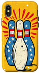 Coque pour iPhone X/XS Jaune Pop Art Imprimé Animal Patriotique Bowling Drapeau Américain