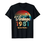 Vintage 1981 Limited Edition Retro Sunset 44th Birthday T-Shirt