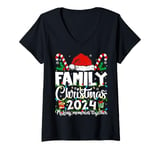 Womens Family Christmas 2024 Matching Squad Santa Women Men Kids V-Neck T-Shirt